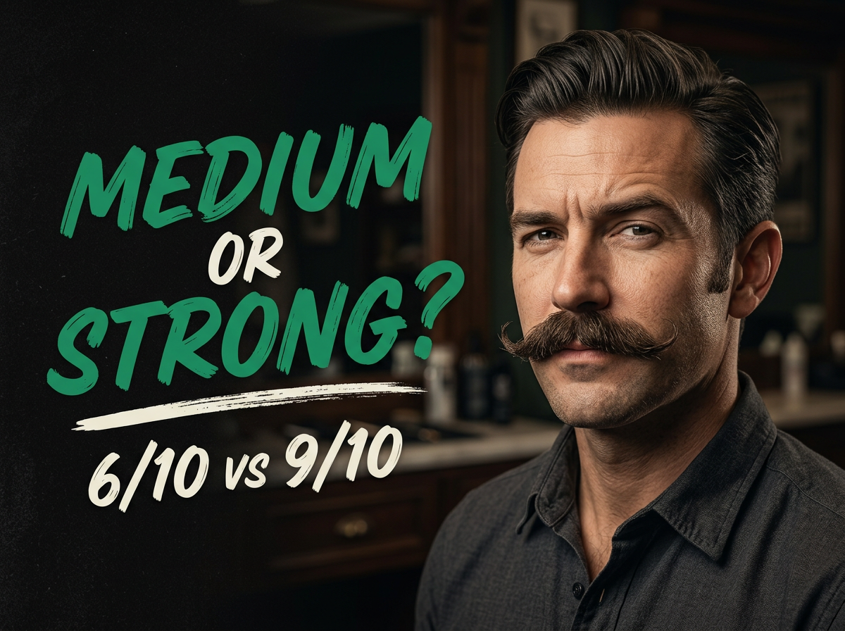 Medium vs Strong Hold Moustache Wax